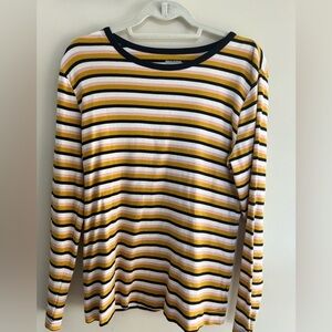 Duluth Trading Co Long Sleeve Striped T-shirt Size Large Runs Small